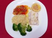 Zander mit Risotto und in Knoblauch geschwenktem Brokkoli - Rezept
