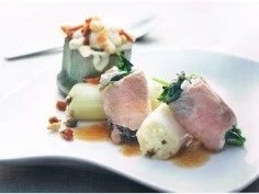 Involtini vom Kalb mit gefüllter Artischocke und Lauchcannelloni - Rezept