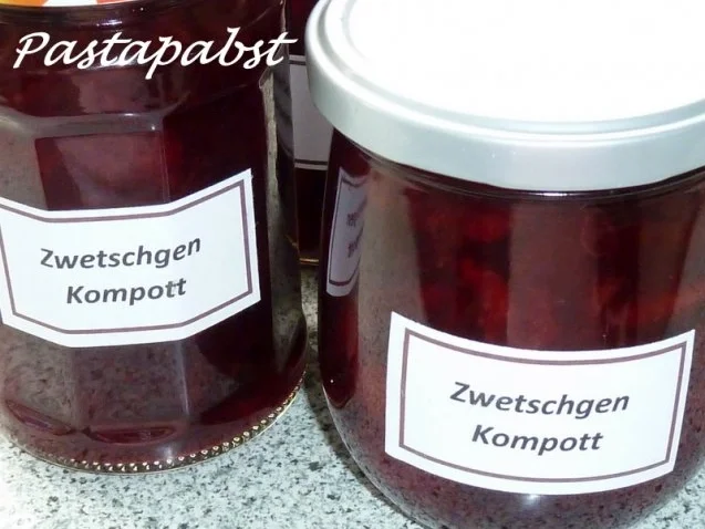 Rezept: Zwetschgen Kompott Zwetschgen Kompott - Rezept