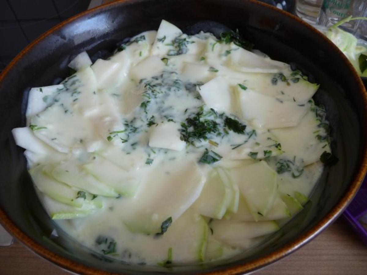 Aufläufe :  Kohlrabi - Auflauf mit Tilapia - Rezept - Bild Nr. 3