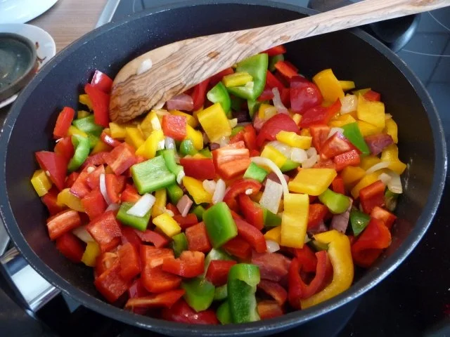 Rezept: Gulasch : Gemüsegulasch mit Spaghetti Bild Nr. 3 Gulasch : Gemüsegulasch mit Spaghetti - Rezept - Bild Nr. 3