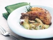 Gefüllte Wachtel mit gerösteten Pilzen und Thymian- Polenta - Rezept