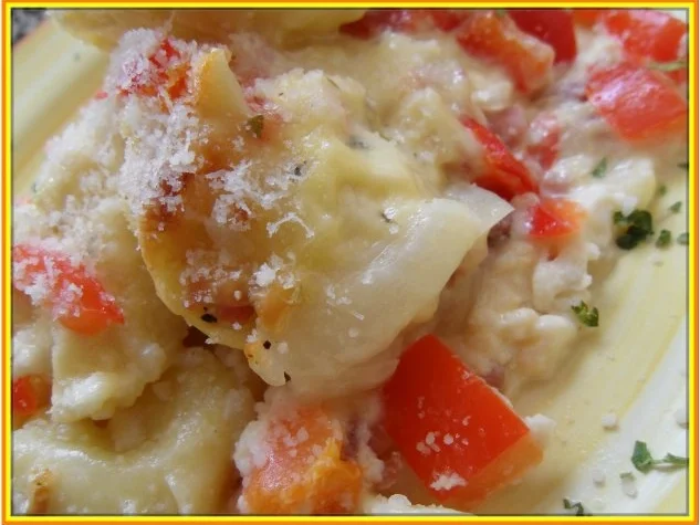 Tortellini-Auflauf „Rot-Weiß” - Rezept