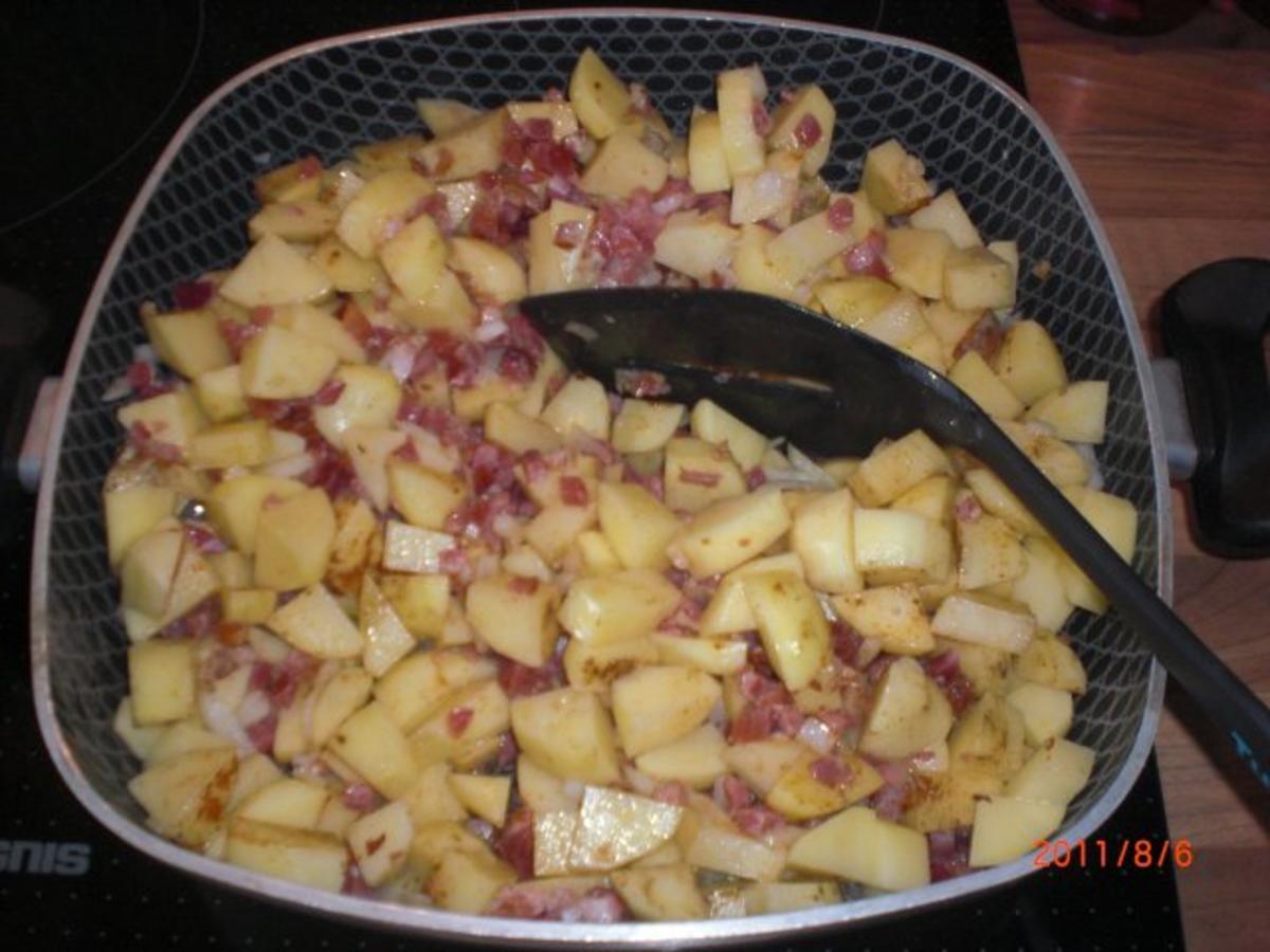 Kartoffeln - Bohnen und Speck........Pfanne. - Rezept - Bild Nr. 2