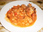 Rahmmedaillons in Tomaten-Bohnensauce - Rezept