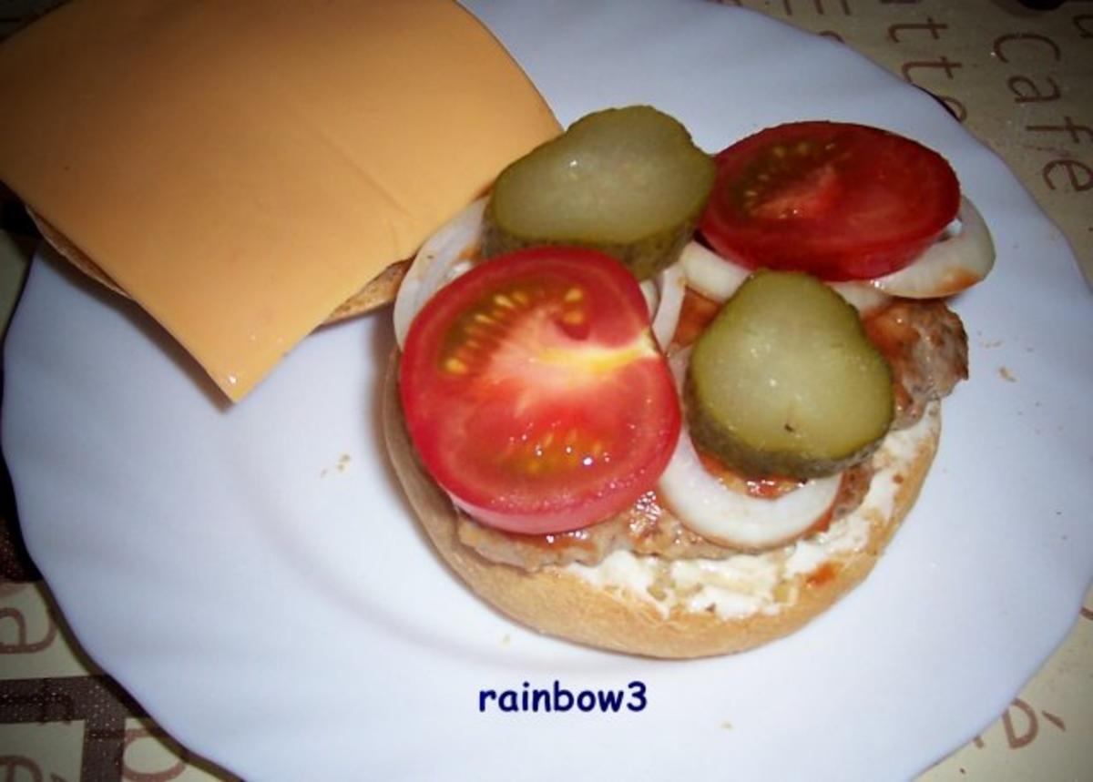 Zwischensnack: Hamburger / Cheeseburger - Rezept