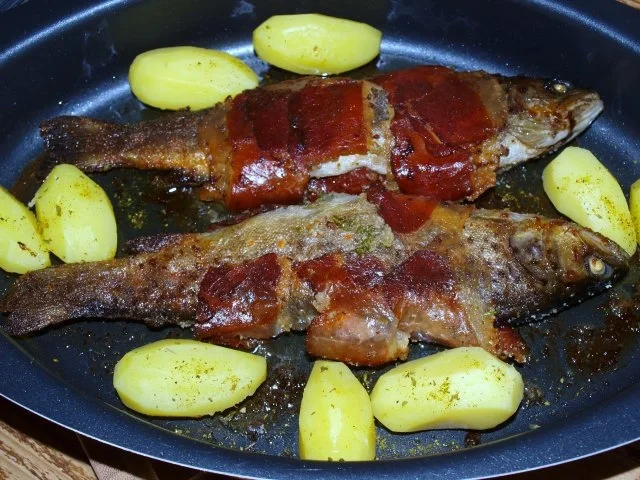 Rezept: Speckforellen Speckforellen - Rezept