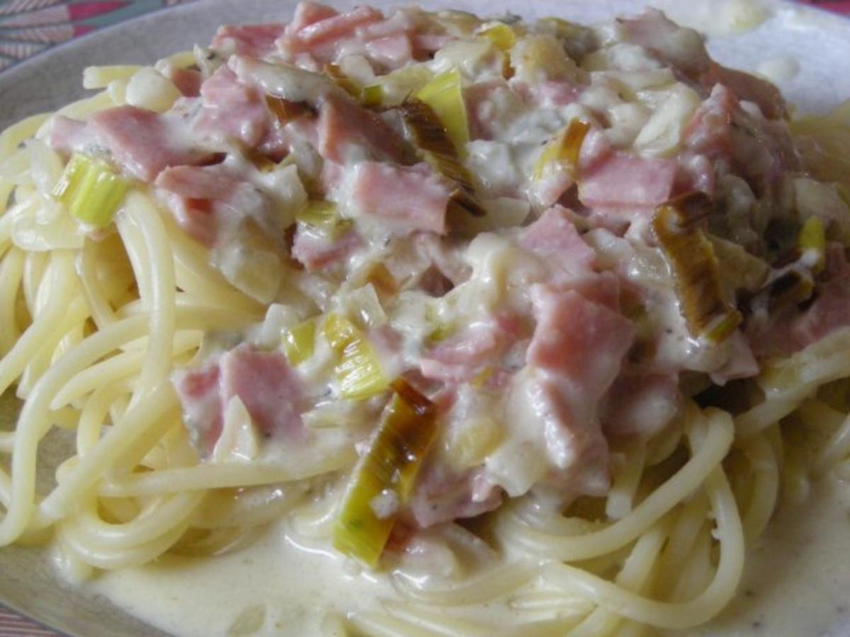 Spaghetti mit Gorgonzola Soße - Rezept - Bild Nr. 5