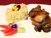 Lamm und Kalb im Auberginenmantel - Rezept