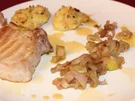 Iberico-Schwein mit Kartoffel-Mandelpüree und Artischocken - Rezept