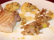 Iberico-Schwein mit Kartoffel-Mandelpüree und Artischocken - Rezept