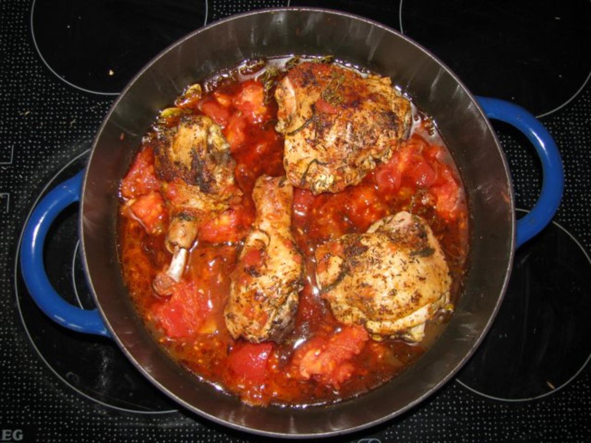 Geflügel: Hähnchen in Tomaten-Sahne-Soße - Rezept - Bild Nr. 4