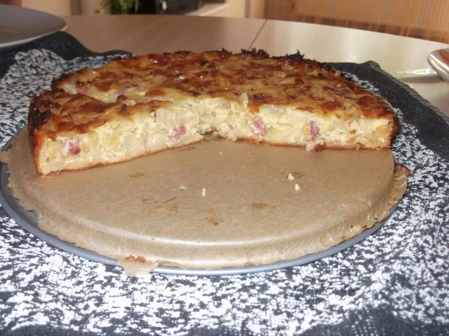 Rezept: Käse-Zwiebel-Schinken Quiche Käse-Zwiebel-Schinken Quiche - Rezept