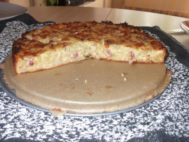 Käse-Zwiebel-Schinken Quiche - Rezept mit Bild - kochbar.de