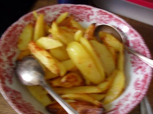 Kartoffelspalten aus dem Backofen - Mann war das ein Gebuckel .. grins - Rezept
