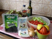 Bauernsalat mit Feta und Oliven - mein Geburtstagsessen mit Gyros und Kartoffelspalten - Rezept