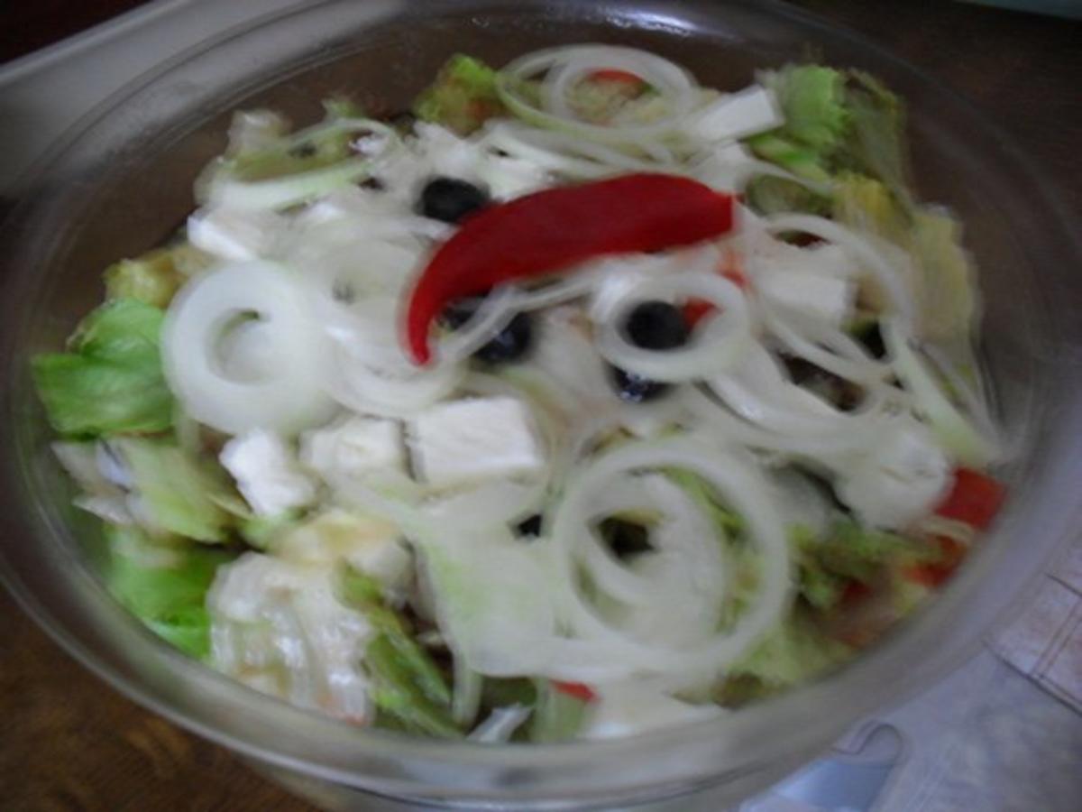 Bauernsalat mit Feta und Oliven mein Geburtstagsessen mit Gyros und ...
