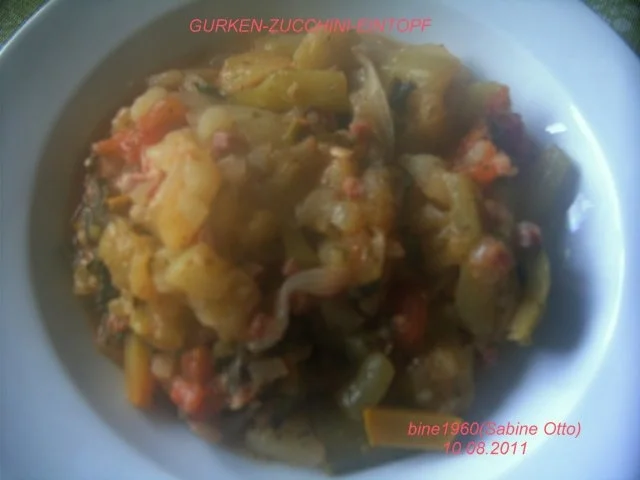 GURKEN  -  ZUCCHINI  -  EINTOPF - Rezept - Bild Nr. 2