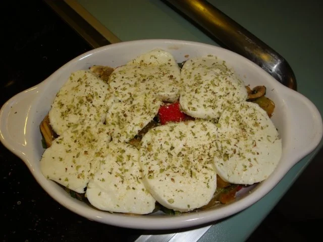 Zuccini- Paprika- Champignon Pfännchen überbacken mit Mozzarella - Rezept - Bild Nr. 6