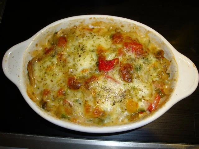 Zuccini- Paprika- Champignon Pfännchen überbacken mit Mozzarella - Rezept - Bild Nr. 7