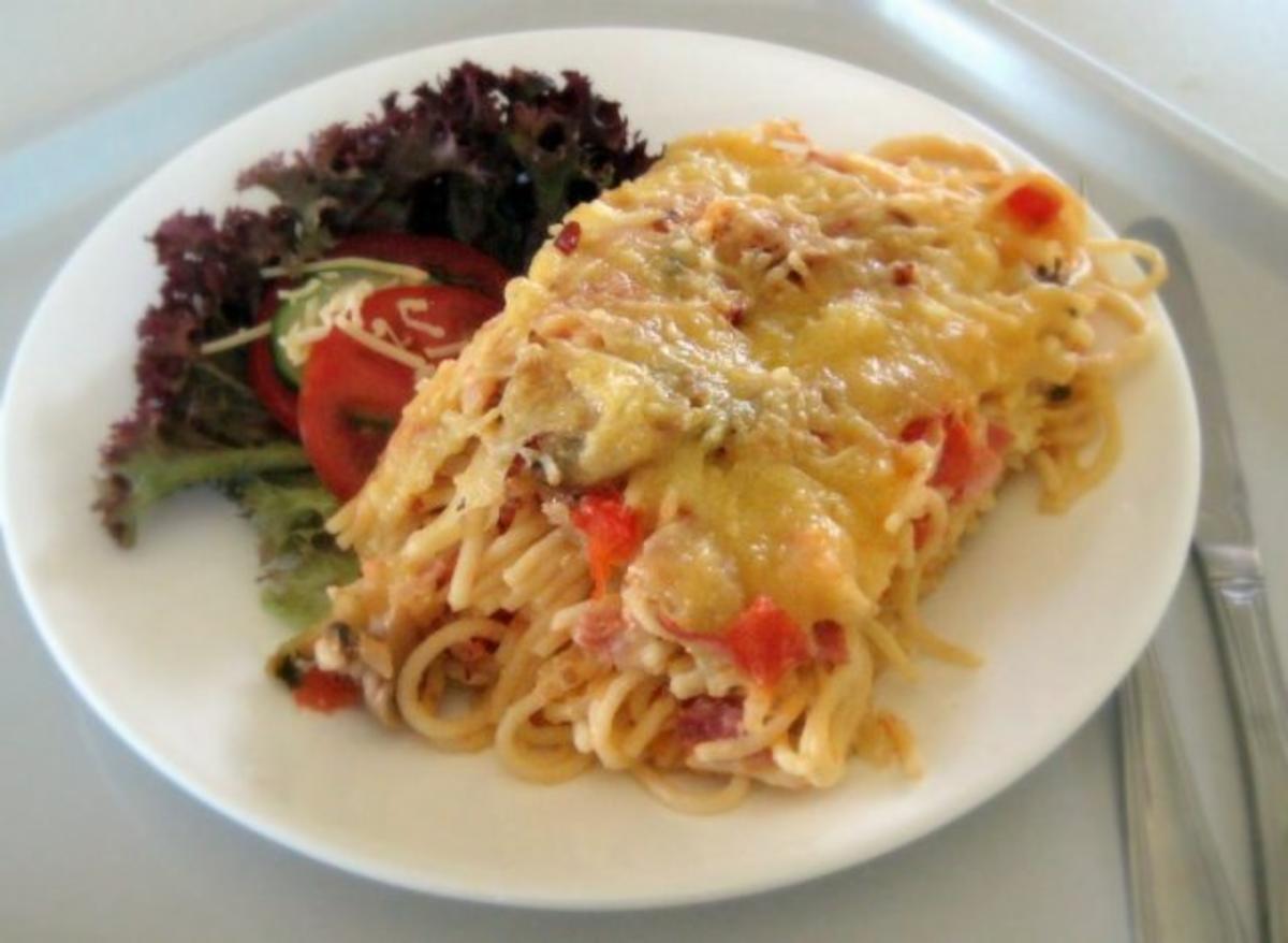 Spaghetti-Pizza - Rezept mit Bild - kochbar.de