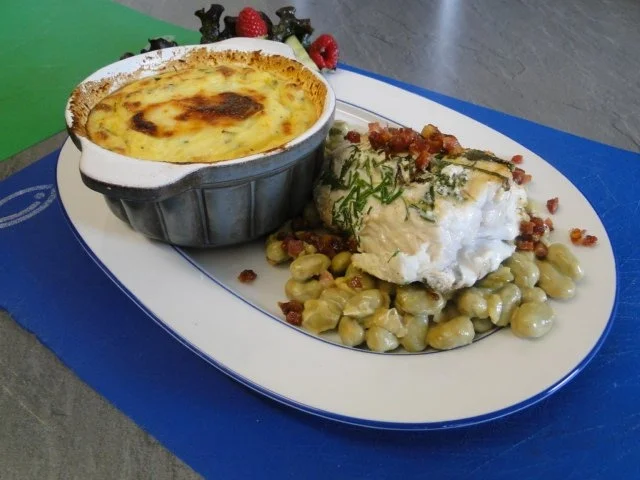 Steinbeißerfilet auf dicke Bohnenbettchen - Rezept - Bild Nr. 11