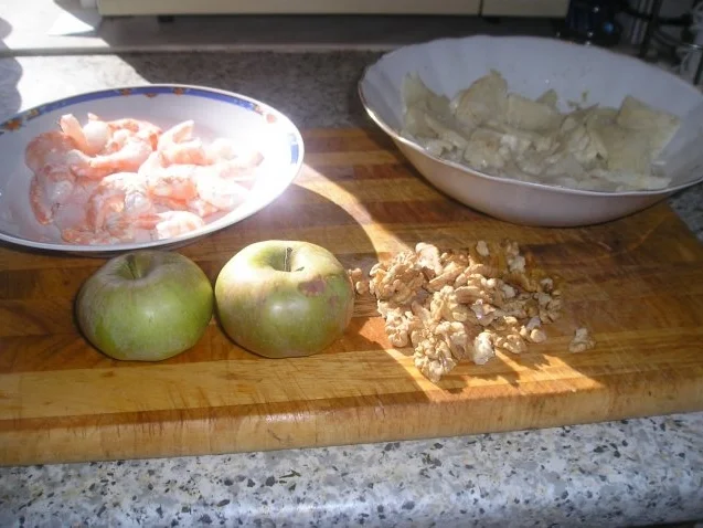 Waldorfsalat mit Garnelen oder Schrimps - Rezept - Bild Nr. 2