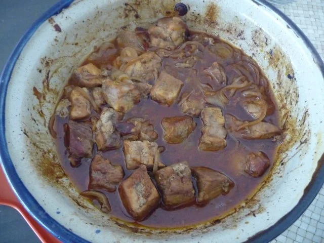 Gulasch : Zwiebelgulasch - aus dem Backofen - auf Spaghetti - Rezept - Bild Nr. 13