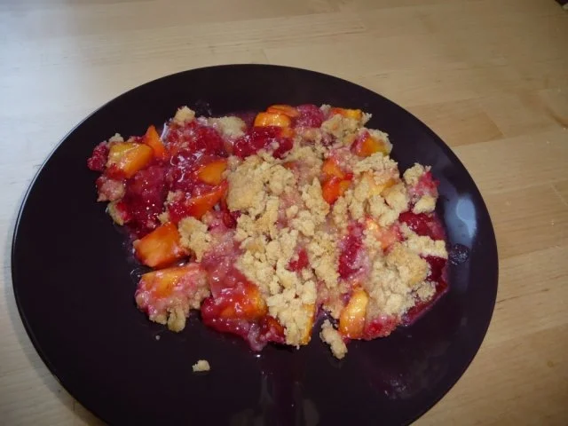 Rezept: Nektarinen - Himbeer - Crumble Bild Nr. 4 Nektarinen - Himbeer - Crumble - Rezept - Bild Nr. 4