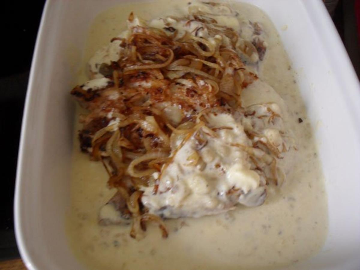 Kotelett mit Zwiebel-Sahne-Sößle - Resteverwertung - Rezept - Bild Nr. 9