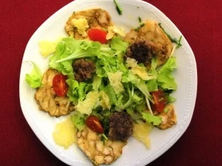 Frühlingsnesterl auf Breznknödlcarpaccio mit Fleischpflanzerl (Doreen Dietel) - Rezept - Bild Nr. 9