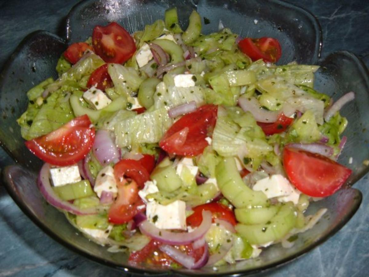 Salat : gemischter Salat mit Feta - Rezept - Bild Nr. 2
