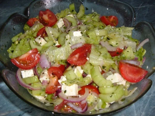 Rezept: Salat : gemischter Salat mit Feta Bild Nr. 2 Salat : gemischter Salat mit Feta - Rezept - Bild Nr. 2