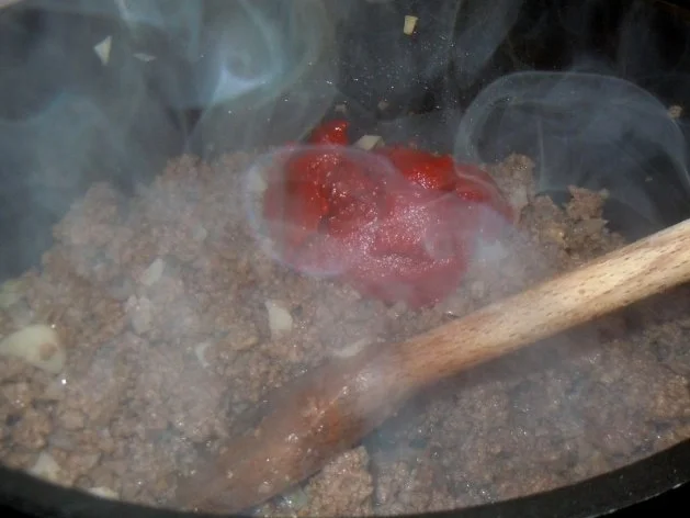 Rezept: Spaghetti mit Tomaten-Fleisch-Sauce Bild Nr. 3 Spaghetti mit Tomaten-Fleisch-Sauce - Rezept - Bild Nr. 3