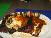 Hähnchenkeulen mit Brustanteil NT mit würziger Obstsauce - Rezept