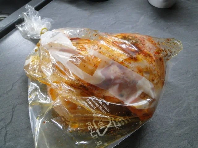 Rezept: Hähnchenkeulen mit Brustanteil NT mit würziger Obstsauce Bild Nr. 3 Hähnchenkeulen mit Brustanteil NT mit würziger Obstsauce - Rezept - Bild Nr. 3