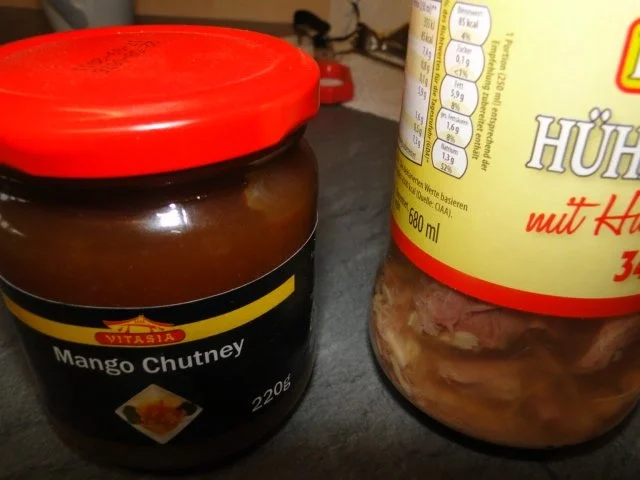 Rezept: Hähnchenkeulen mit Brustanteil NT mit würziger Obstsauce Bild Nr. 4 Hähnchenkeulen mit Brustanteil NT mit würziger Obstsauce - Rezept - Bild Nr. 4