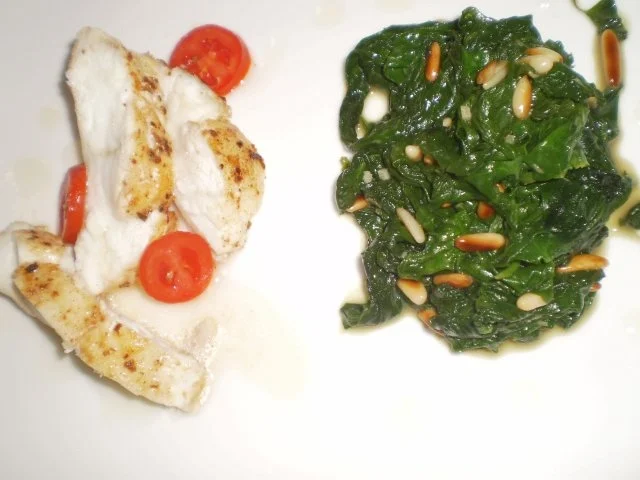 Steinbeißerfilet mit frischem Spinat - Rezept - Bild Nr. 2