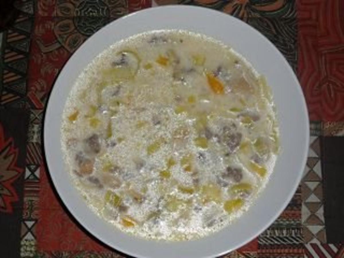 Hack-Lauch-Käse-Suppe - Rezept mit Bild - kochbar.de