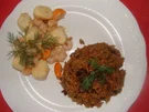 Rezept: Meeresfrüchte: -Jacobsmuscheln und Garnelen mit Fischfond-Kräuterrisotto Meeresfrüchte: -Jacobsmuscheln und Garnelen mit Fischfond-Kräuterrisotto - Rezept