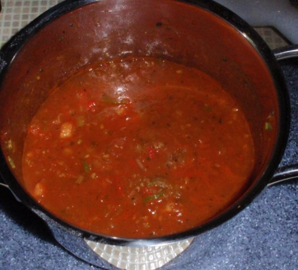 Scharfe Tomatensoße mit Spaghetti - Rezept - Bild Nr. 10