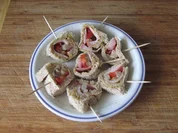 Snack - gefüllte Sandwich-Röllchen - Rezept