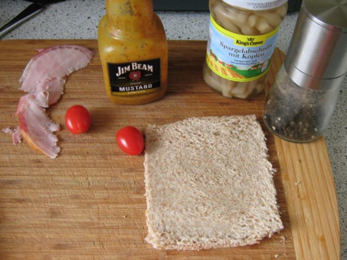 Snack - gefüllte Sandwich-Röllchen - Rezept - Bild Nr. 2