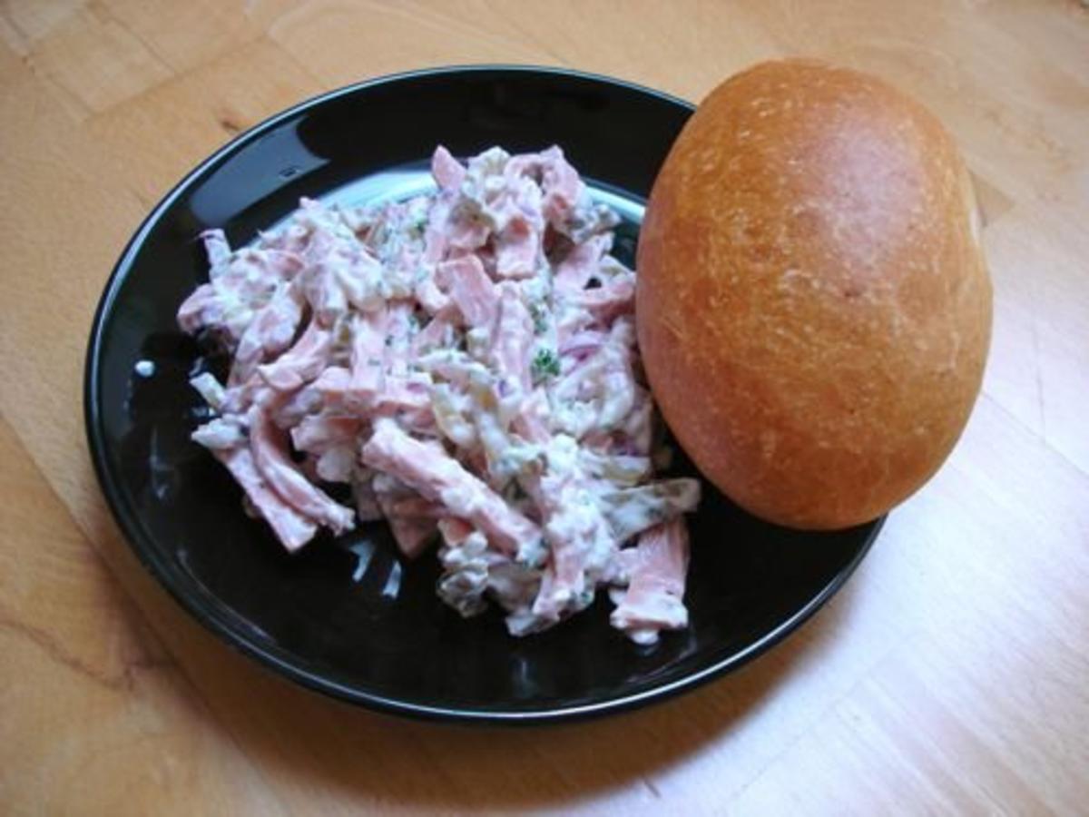 Fleischsalat mit Mayonnaise und Senf Worcestersoa A E Rezepte - kochbar.de