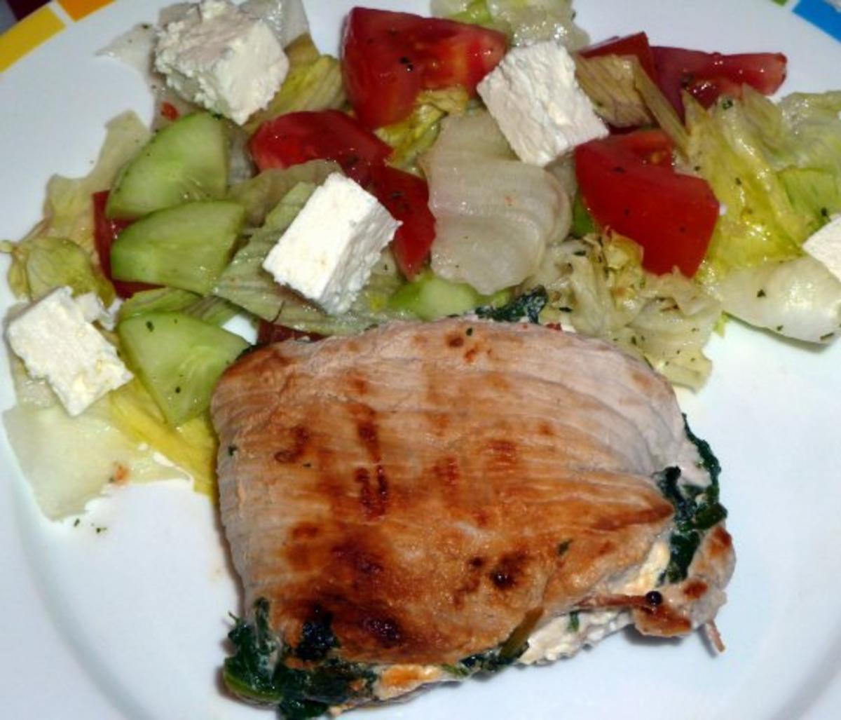 Cordon bleu mit Schafskäse-Spinat-Füllung - Rezept - Bild Nr. 2