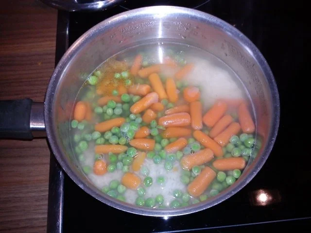 Champignonschnitzelmit Gemüsereis - Rezept - Bild Nr. 2