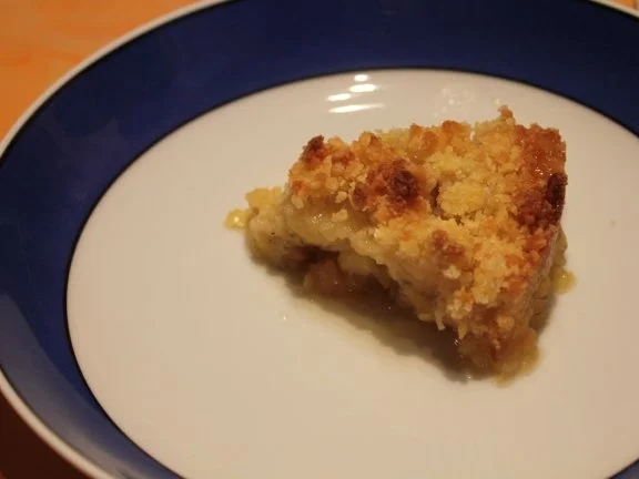 Bananen Apfel Crumble - Rezept