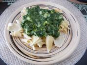 Rezept: Resteverwertung : ...von Nudeln und dazu Spinat Resteverwertung : ...von Nudeln und dazu Spinat - Rezept