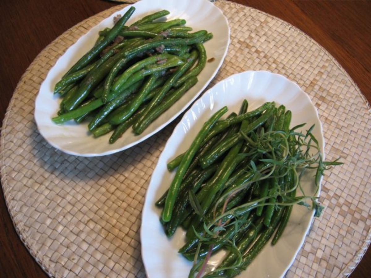 Bilder für Grüne Bohnen mit Anchovis und Knoblauch - Rezept