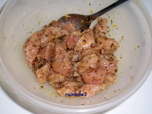 Kochen: Putenpfanne mit Senfsauce zu Gewürz-Reis - Rezept - Bild Nr. 2